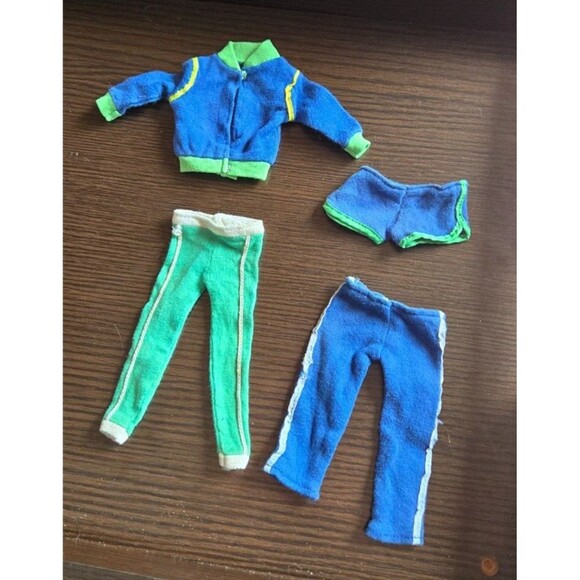 Vintage 1980s Barbie Ken? Clone Mod? Fashion Doll Clothes 4pc Lot Sweats Workout - Picture 13 of 16